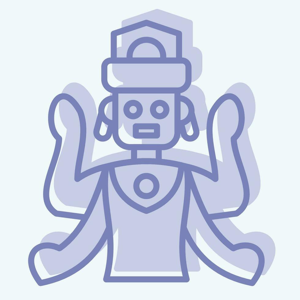 icône vishnu statues. en relation à Cambodge symbole. deux Ton style. Facile conception modifiable. Facile illustration vecteur