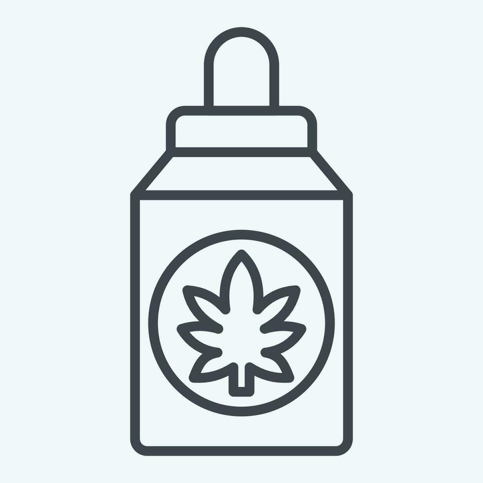 icône cannabidiol . en relation à cannabis symbole. ligne style. Facile conception modifiable. Facile illustration vecteur