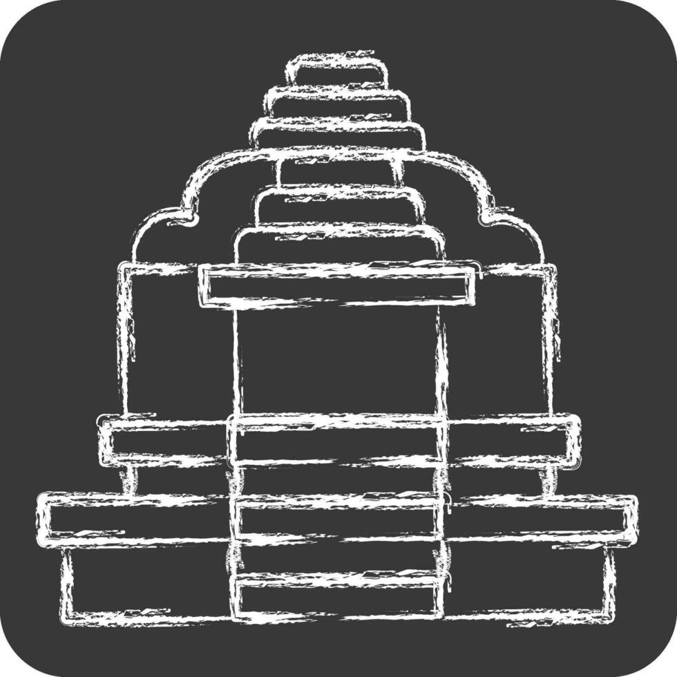 icône religion hindou. en relation à Cambodge symbole. craie style. Facile conception modifiable. Facile illustration vecteur