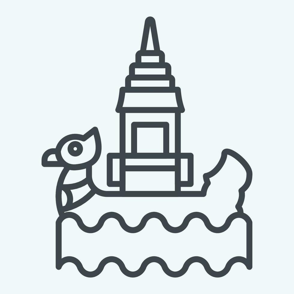 icône bon om touk. en relation à Cambodge symbole. ligne style. Facile conception modifiable. Facile illustration vecteur