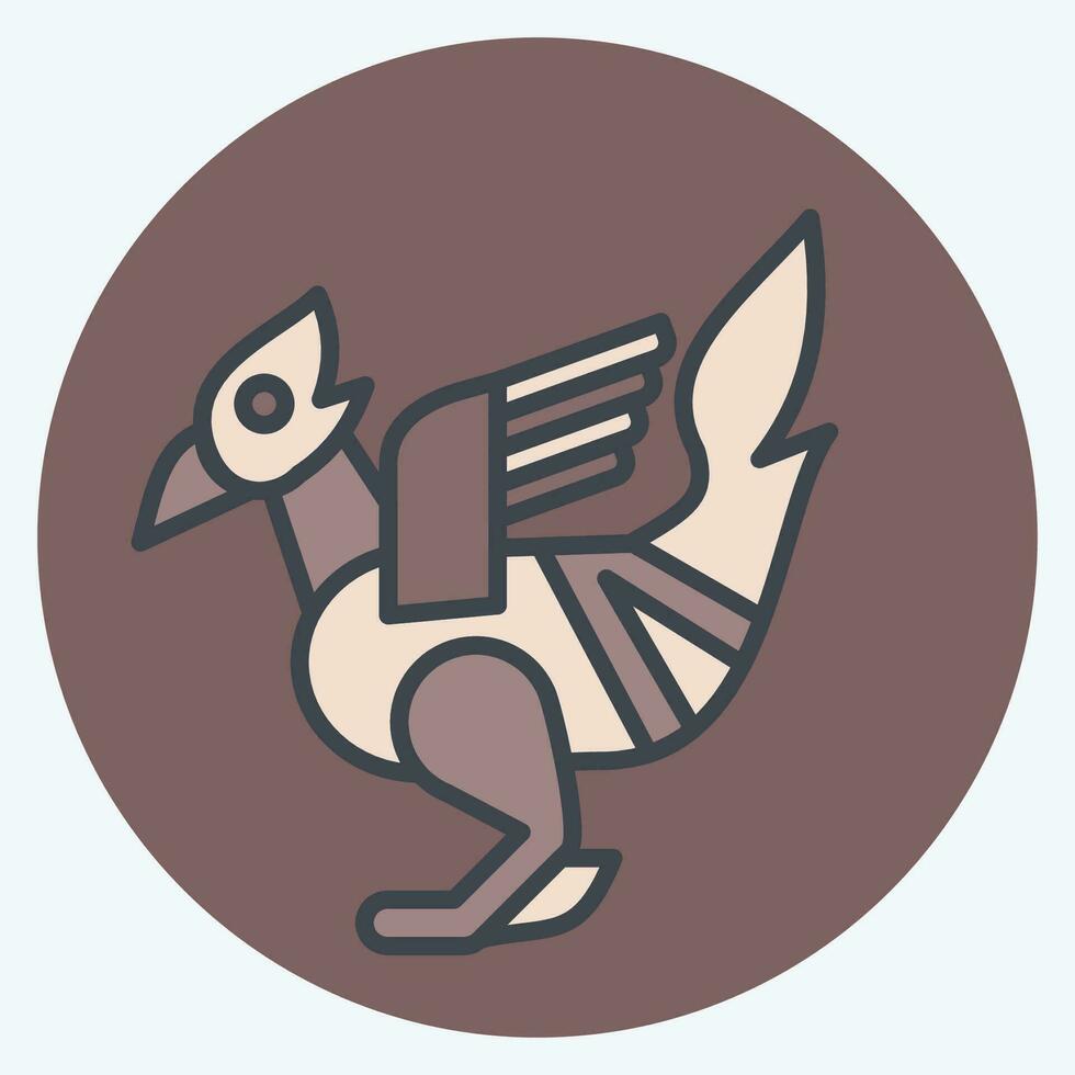 icône oiseau statues. en relation à Cambodge symbole. Couleur camarade style. Facile conception modifiable. Facile illustration vecteur