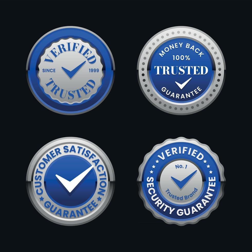 collection de badges vérifiée de confiance vecteur