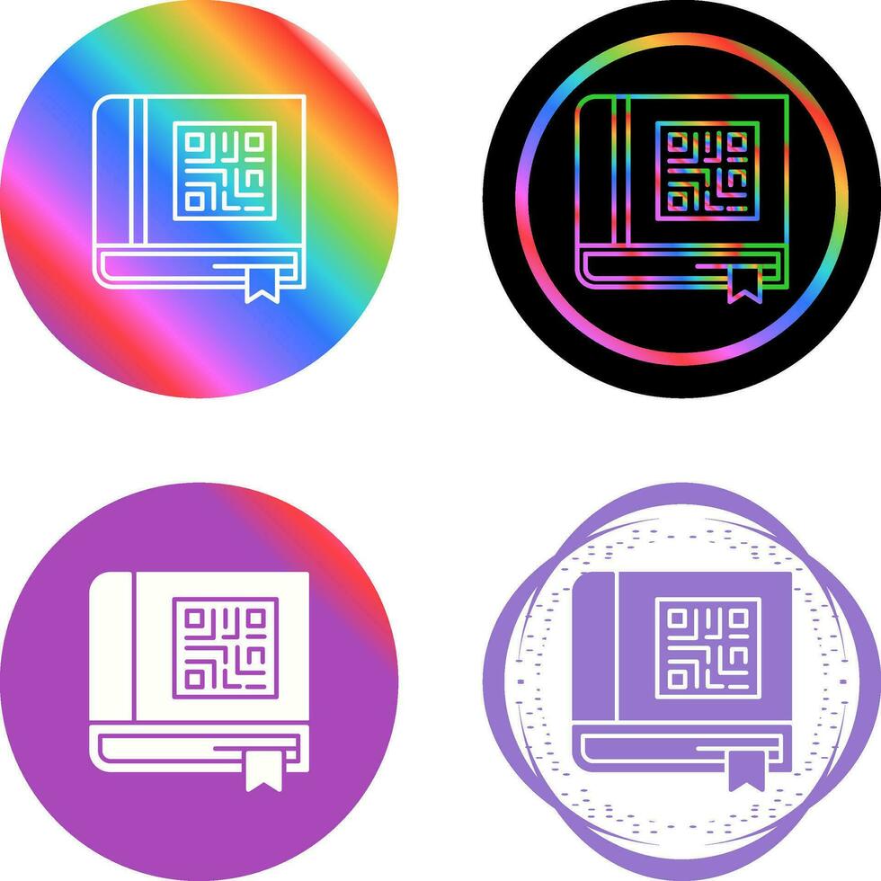 icône de vecteur de livre qr