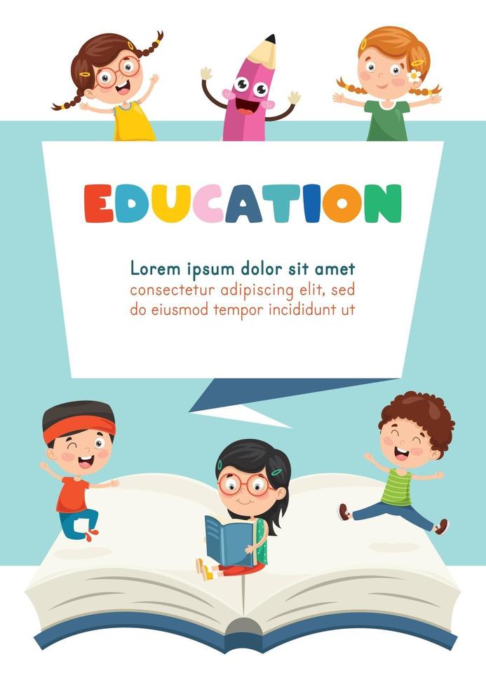 concept d'éducation avec des enfants vecteur