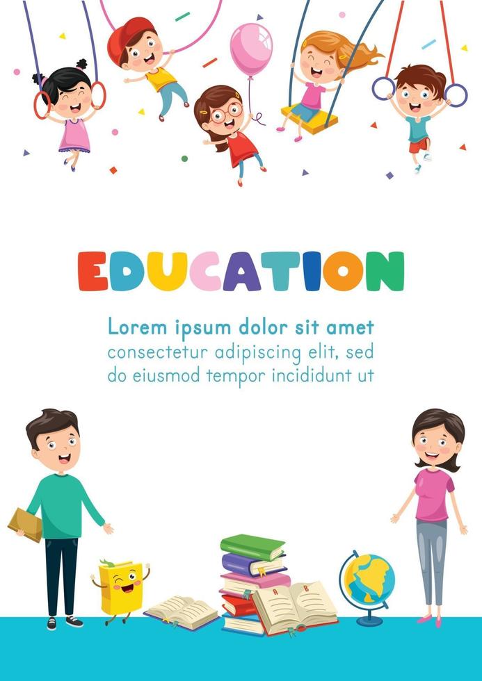 concept d'éducation avec des enfants vecteur