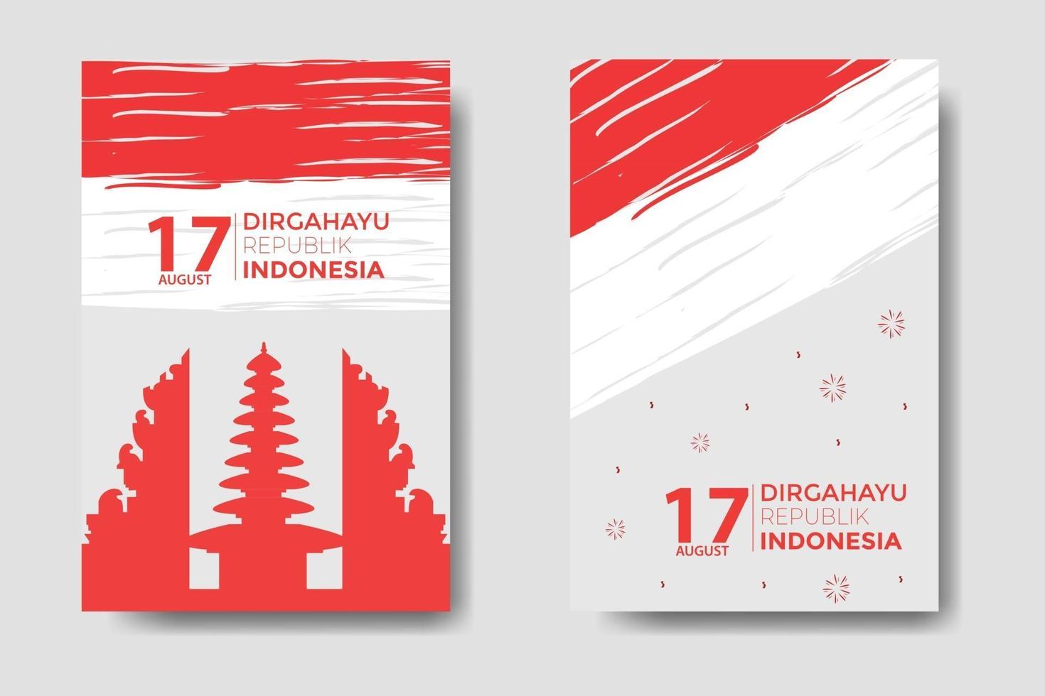 modèle de paquet de fête de l'indépendance de l'indonésie vecteur