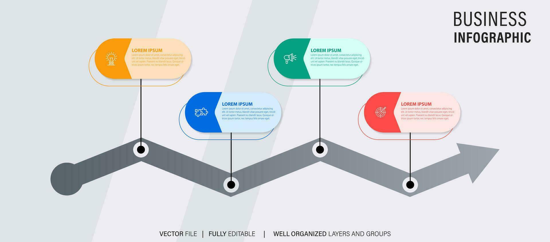 affaires Les données visualisation chronologie infographie Icônes conçu pour abstrait Contexte modèle Étape importante élément moderne diagramme processus La technologie numérique commercialisation Les données présentation graphique vecteur