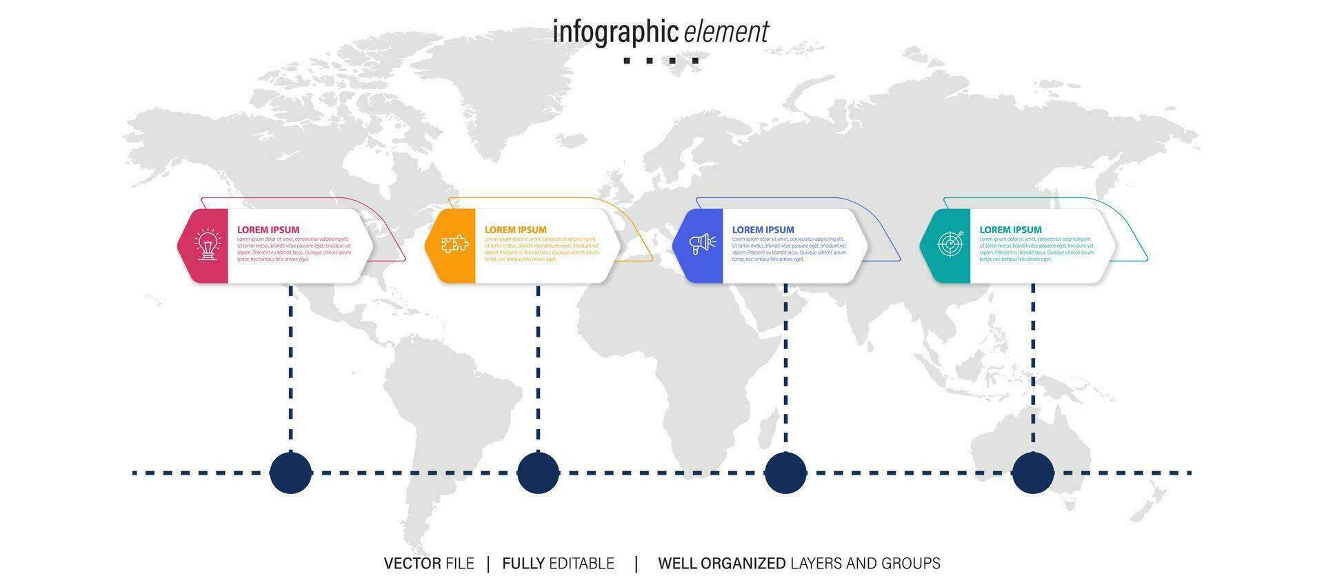 affaires Les données visualisation chronologie infographie Icônes conçu pour abstrait Contexte modèle Étape importante élément moderne diagramme processus La technologie numérique commercialisation Les données présentation graphique vecteur