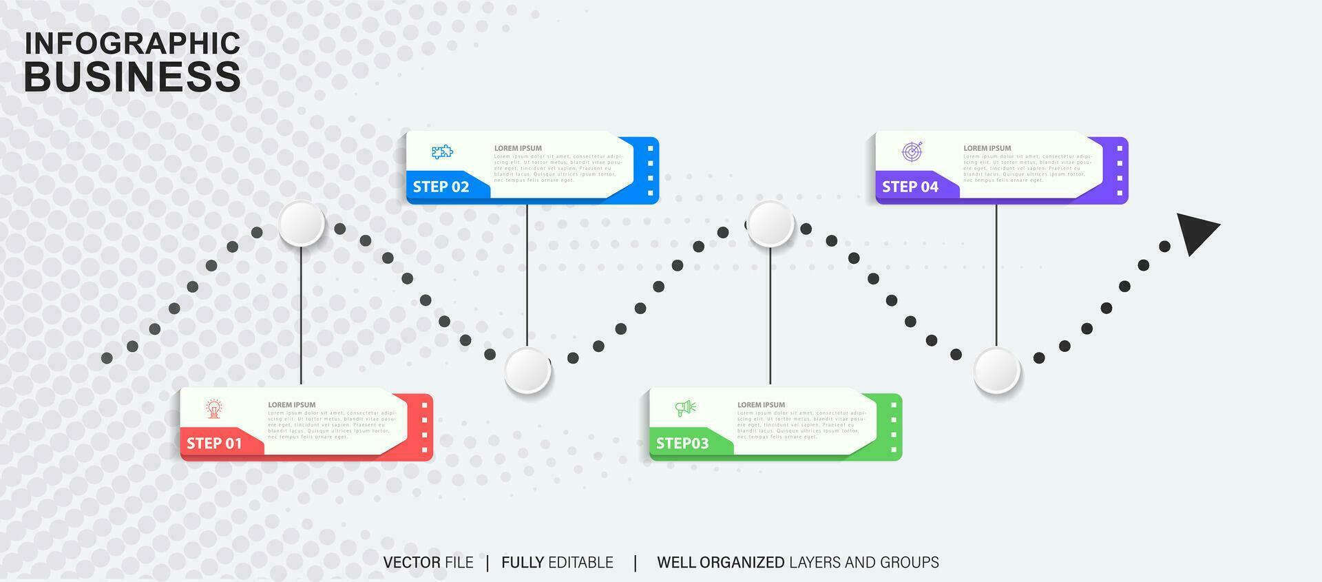 vecteur abstrait élément chronologie infographies.