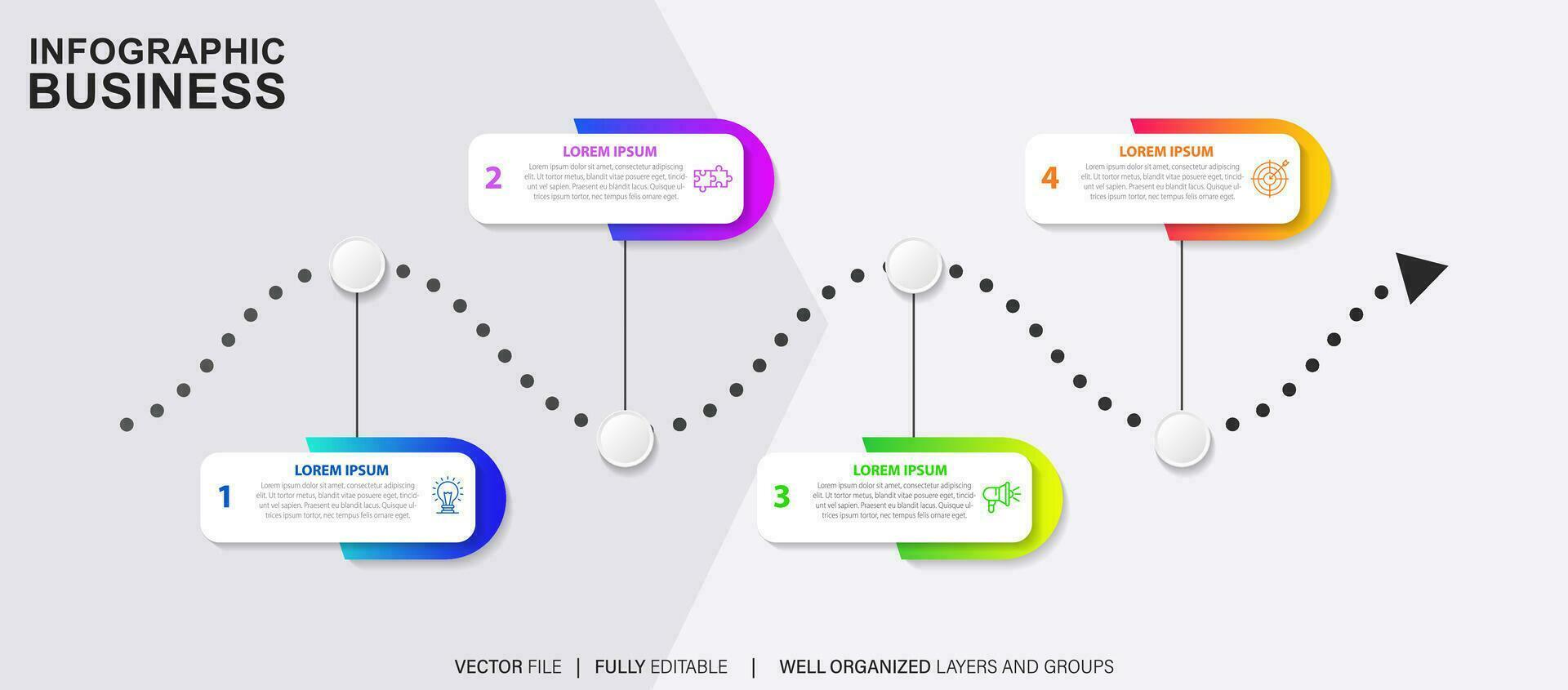 vecteur abstrait élément chronologie infographies.