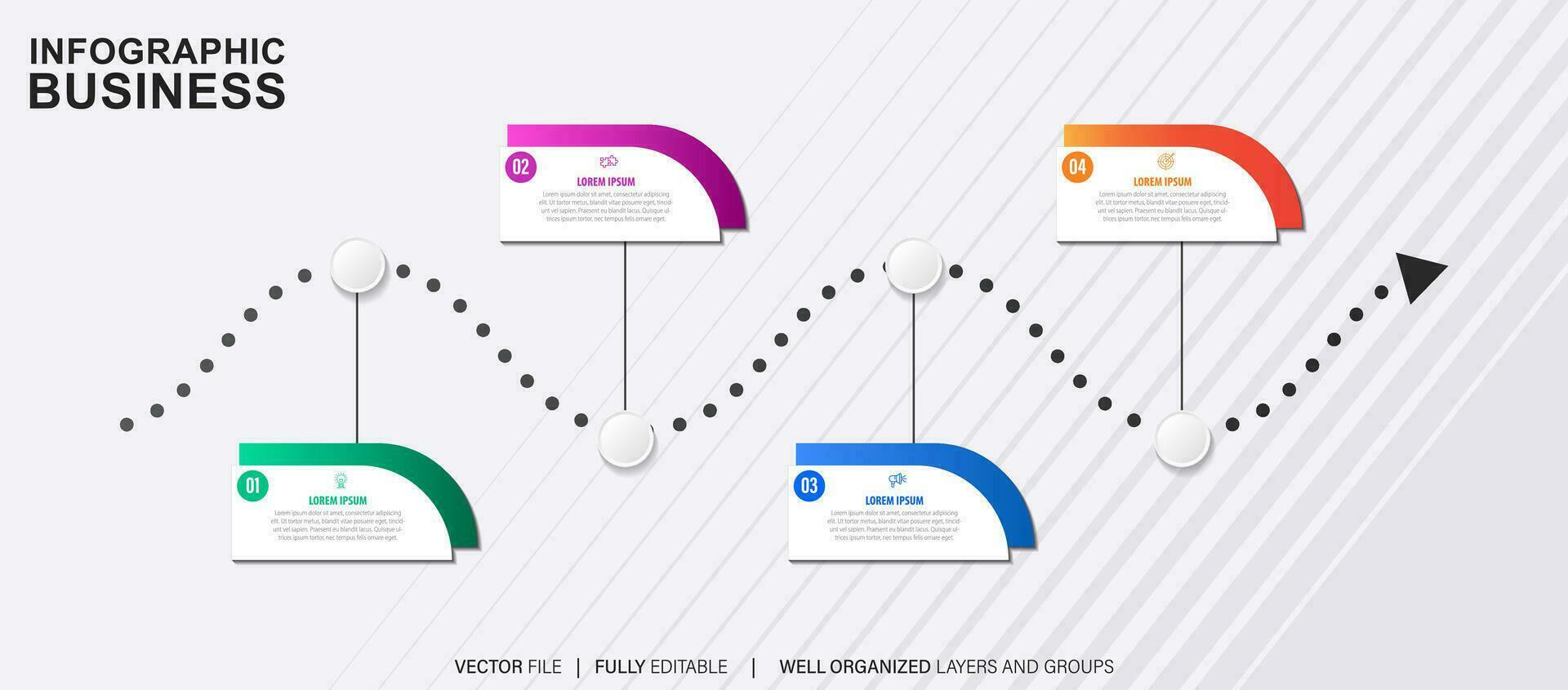 vecteur abstrait élément chronologie infographies.