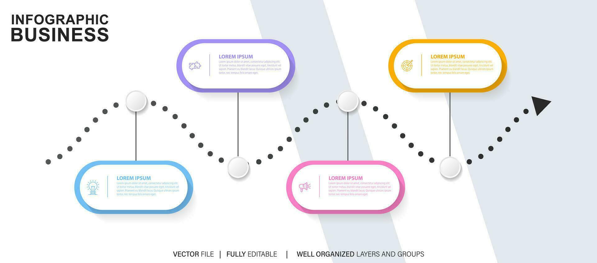 affaires Les données visualisation chronologie infographie Icônes conçu pour abstrait Contexte modèle Étape importante élément moderne diagramme processus La technologie numérique commercialisation Les données présentation graphique vecteur