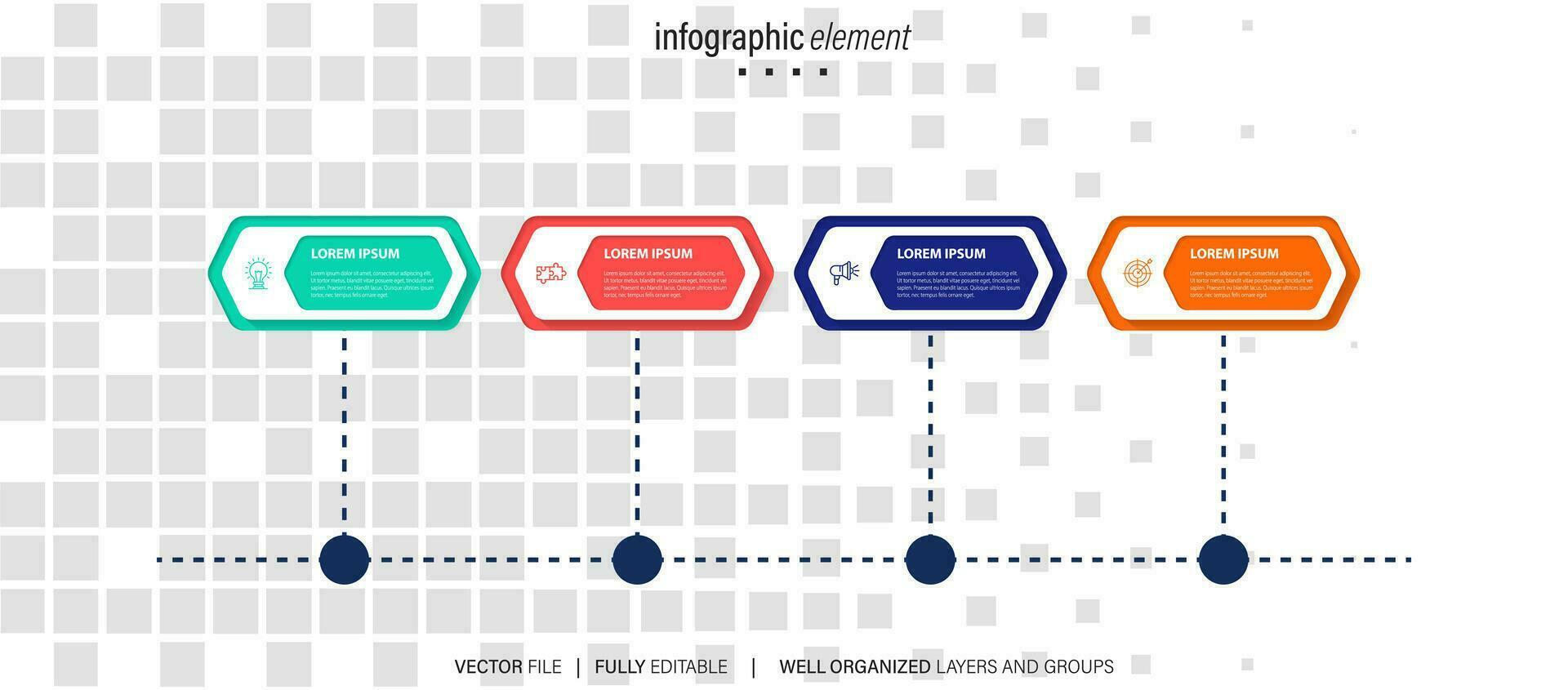 affaires Les données visualisation chronologie infographie Icônes conçu pour abstrait Contexte modèle Étape importante élément moderne diagramme processus La technologie numérique commercialisation Les données présentation graphique vecteur