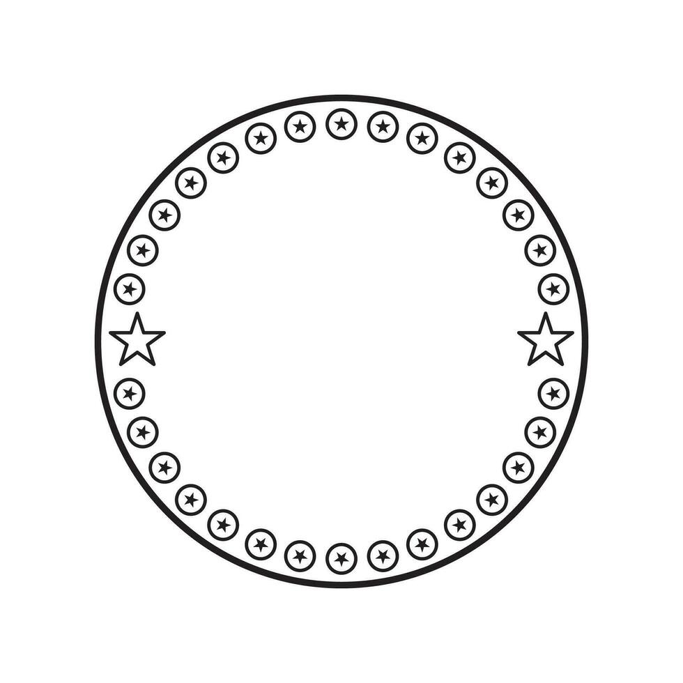 cercle Cadre avec ligne style illustration vecteur