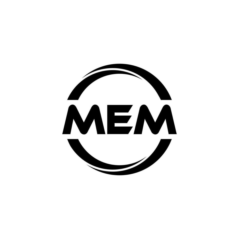 mem lettre logo conception, inspiration pour une unique identité. moderne élégance et Créatif conception. filigrane votre Succès avec le frappant cette logo. vecteur