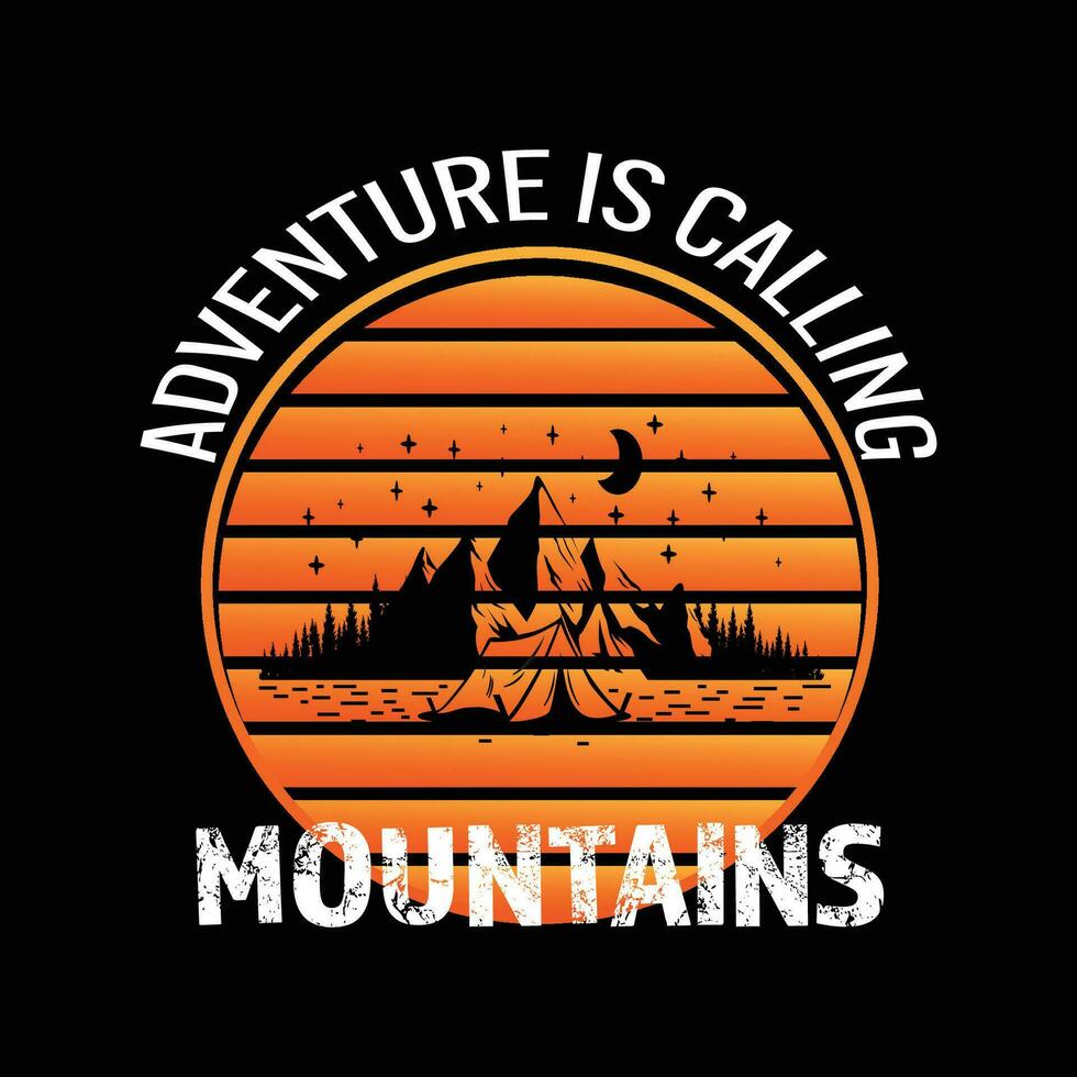 t-shirt de montagne vecteur