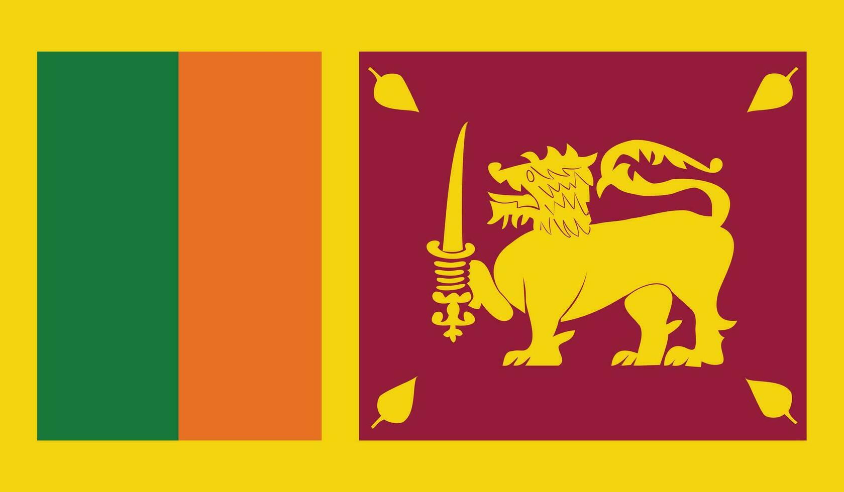 drapeau du sri lanka vecteur