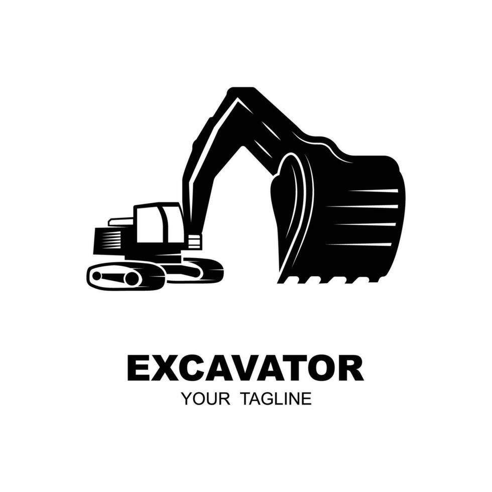 excavatrice logo vecteur icône illustration conception