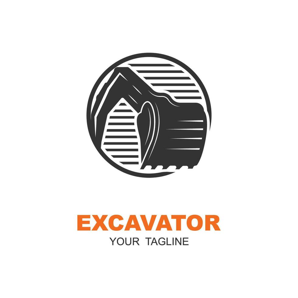 excavatrice logo vecteur icône illustration conception