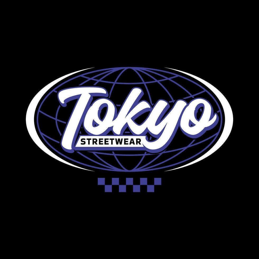 tokyo Japon y2k vêtement de rue T-shirt slogan typographie style logo vecteur icône conception illustration. affiche, bannière, vêtements, slogan chemise, autocollant, badge, emblème