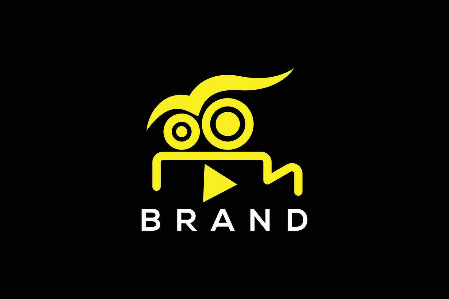 branché et minimal connaissance et film et télévision production vecteur logo conception