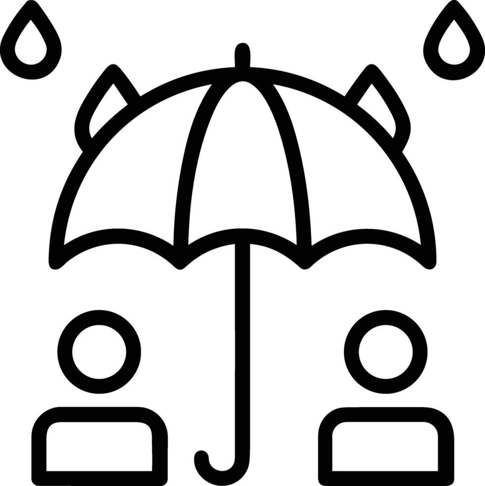 parapluie protection icône symbole vecteur image. illustration de le sécurité protéger parapluie Sécurité conception image