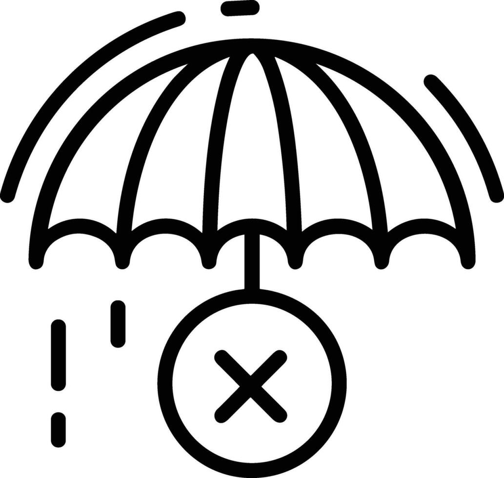 parapluie protection icône symbole vecteur image. illustration de le sécurité protéger parapluie Sécurité conception image