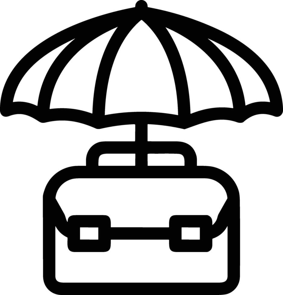 parapluie protection icône symbole vecteur image. illustration de le sécurité protéger parapluie Sécurité conception image