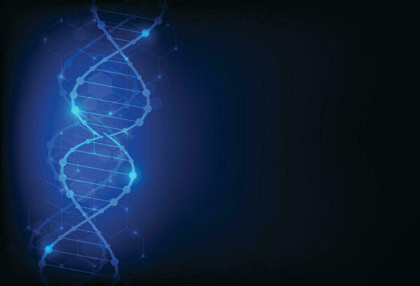 modèle scientifique, papier peint ou bannière avec des molécules d'ADN. vecteur