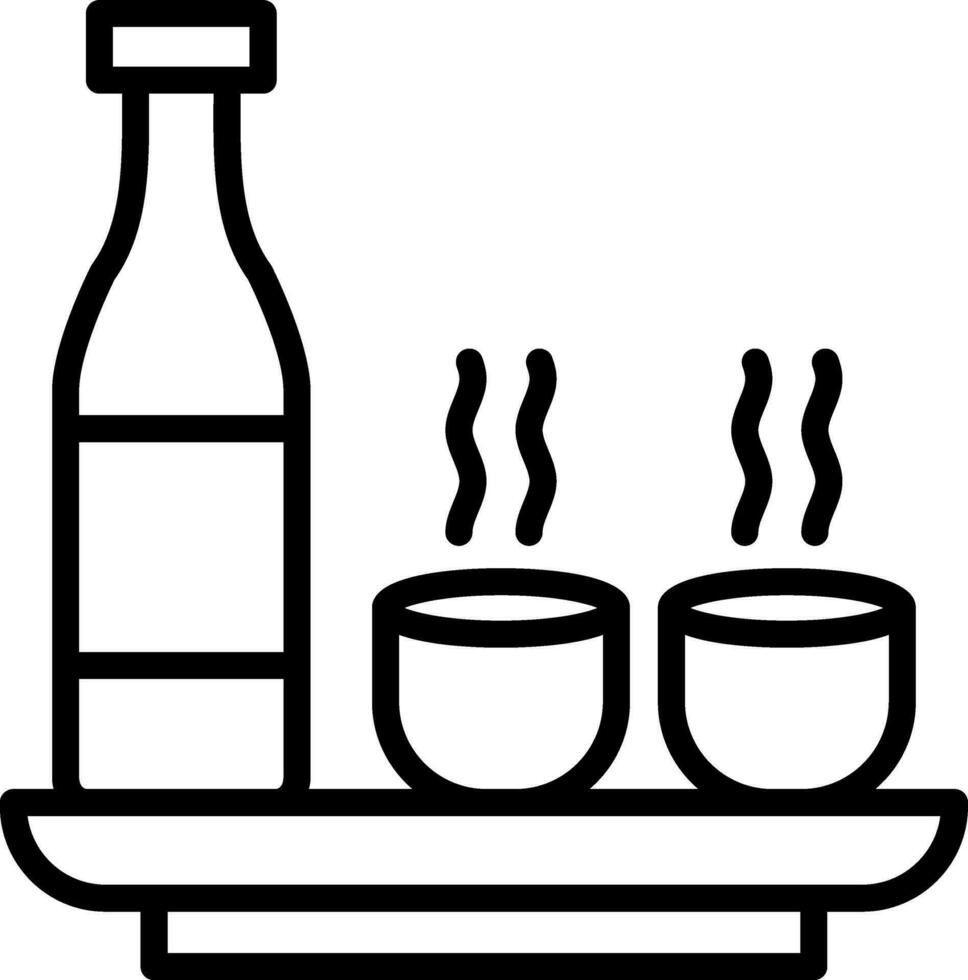 conception d'icône de vecteur de saké