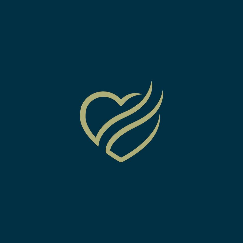 l'amour à cœur icône logo vecteur