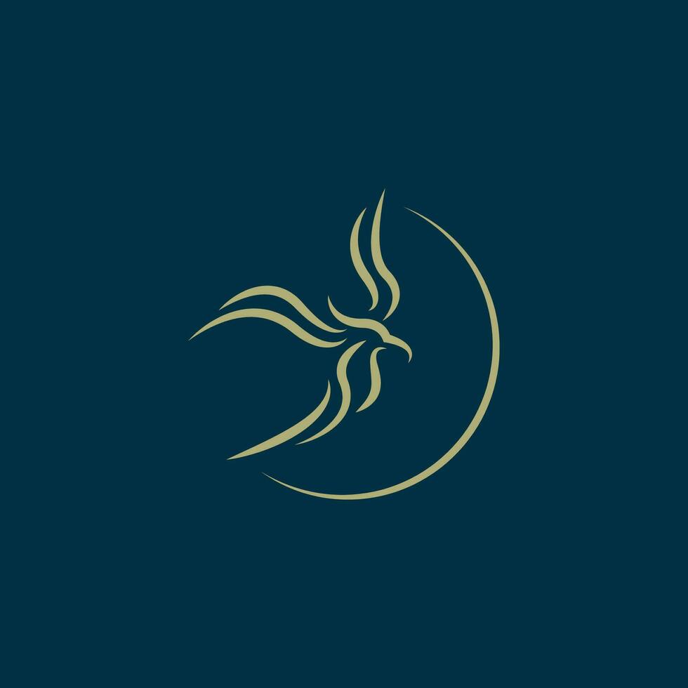 phénix luxe logo icône vecteur