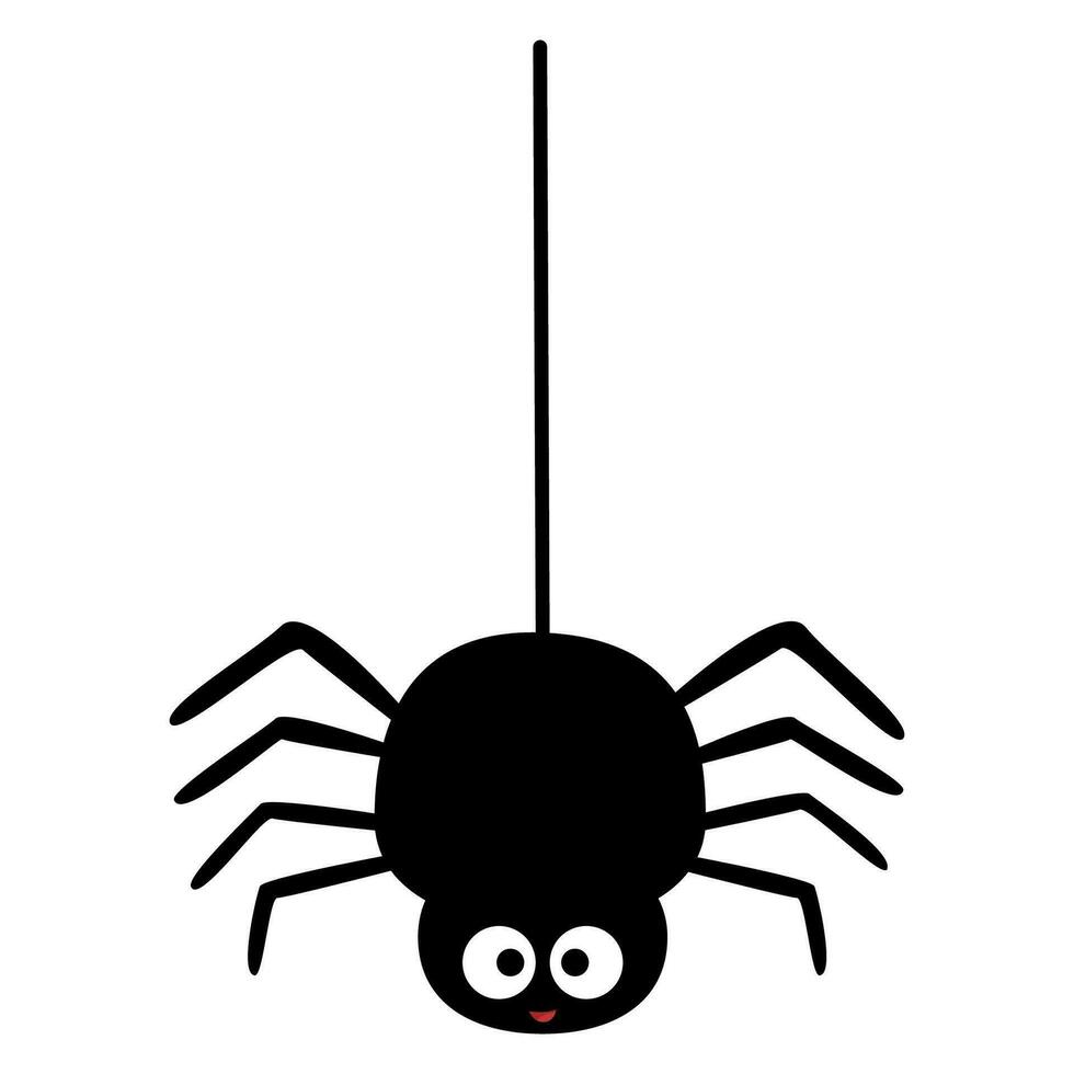araignée Halloween isolé sur blanc Contexte. vecteur illustration