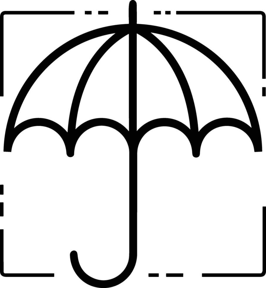 parapluie protection icône symbole vecteur image. illustration de le sécurité protéger parapluie Sécurité conception image