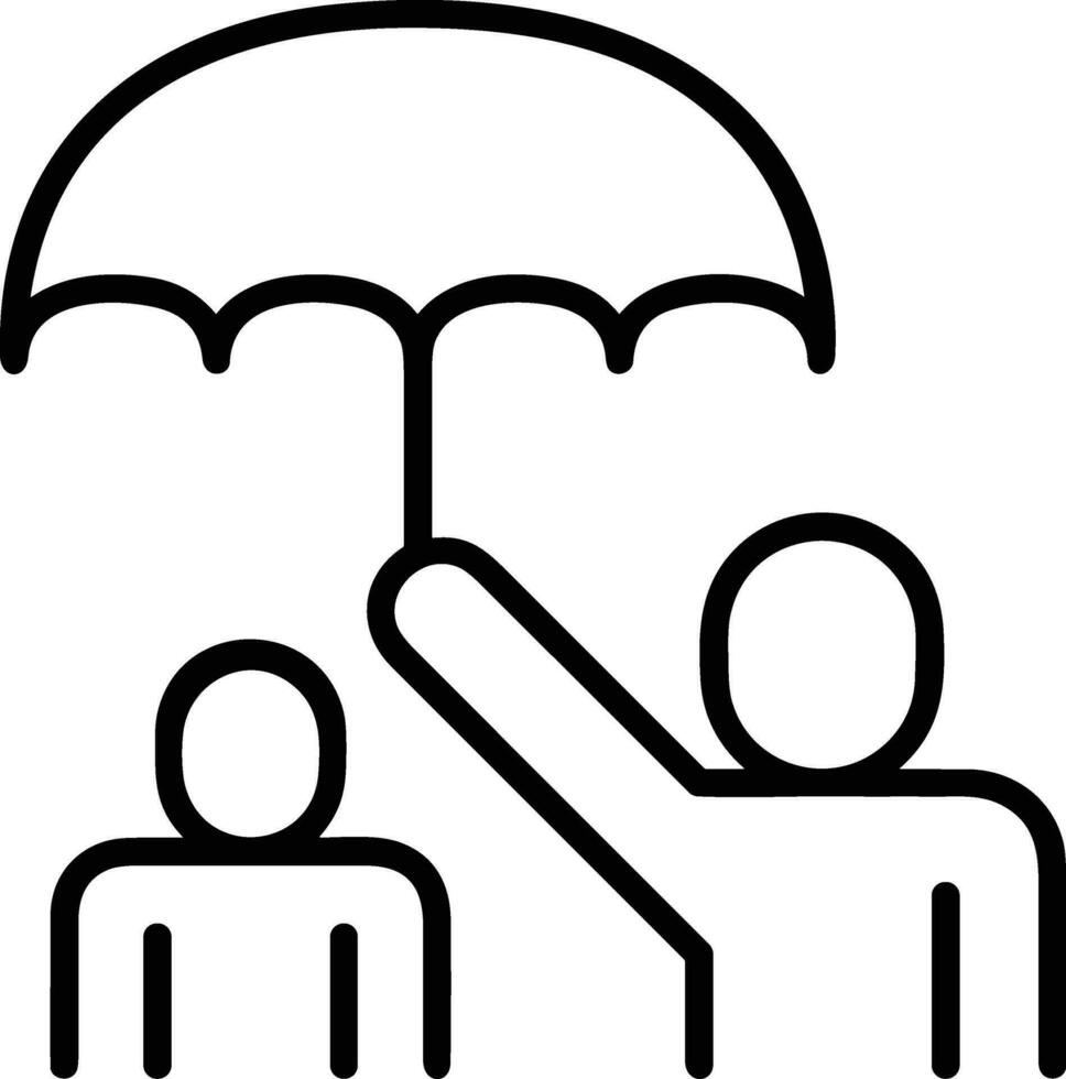 parapluie protection icône symbole vecteur image. illustration de le sécurité protéger parapluie Sécurité conception image