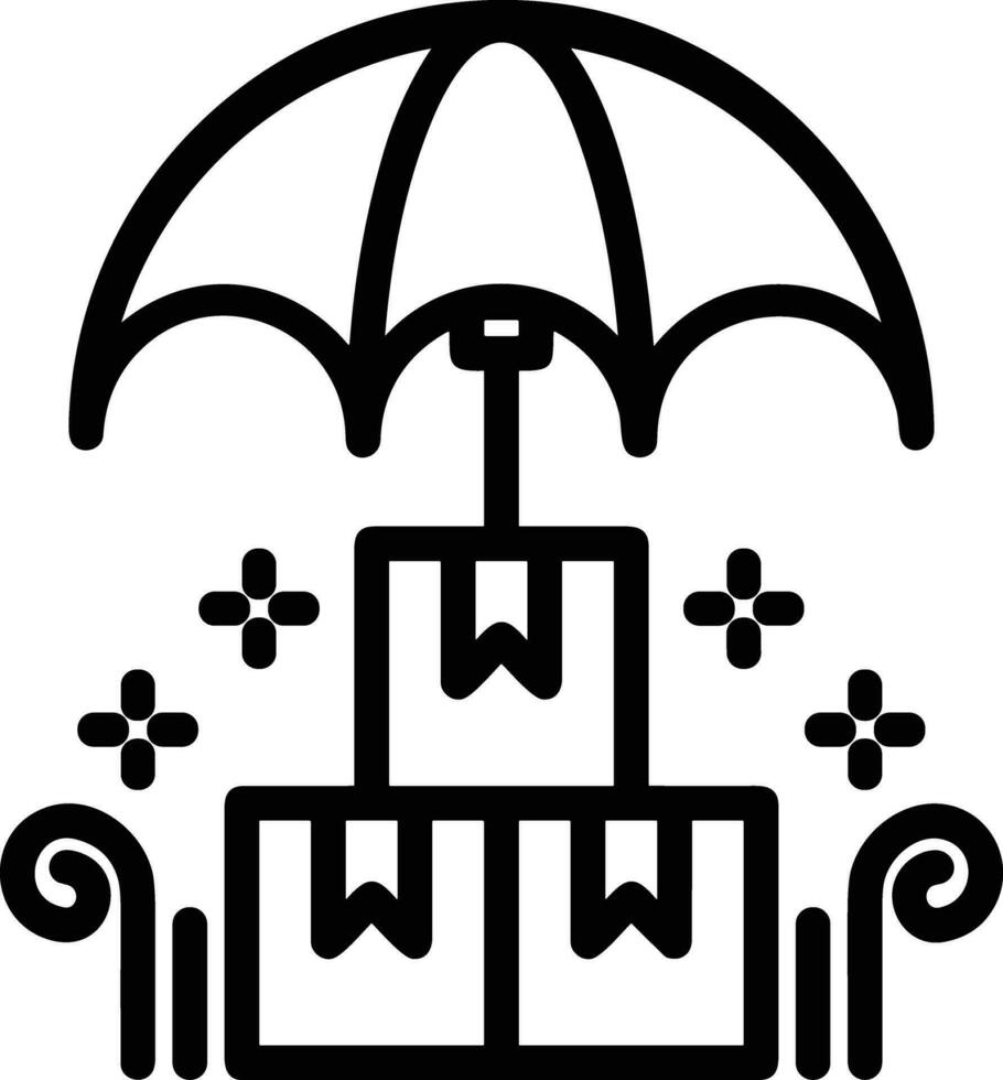 parapluie protection icône symbole vecteur image. illustration de le sécurité protéger parapluie Sécurité conception image