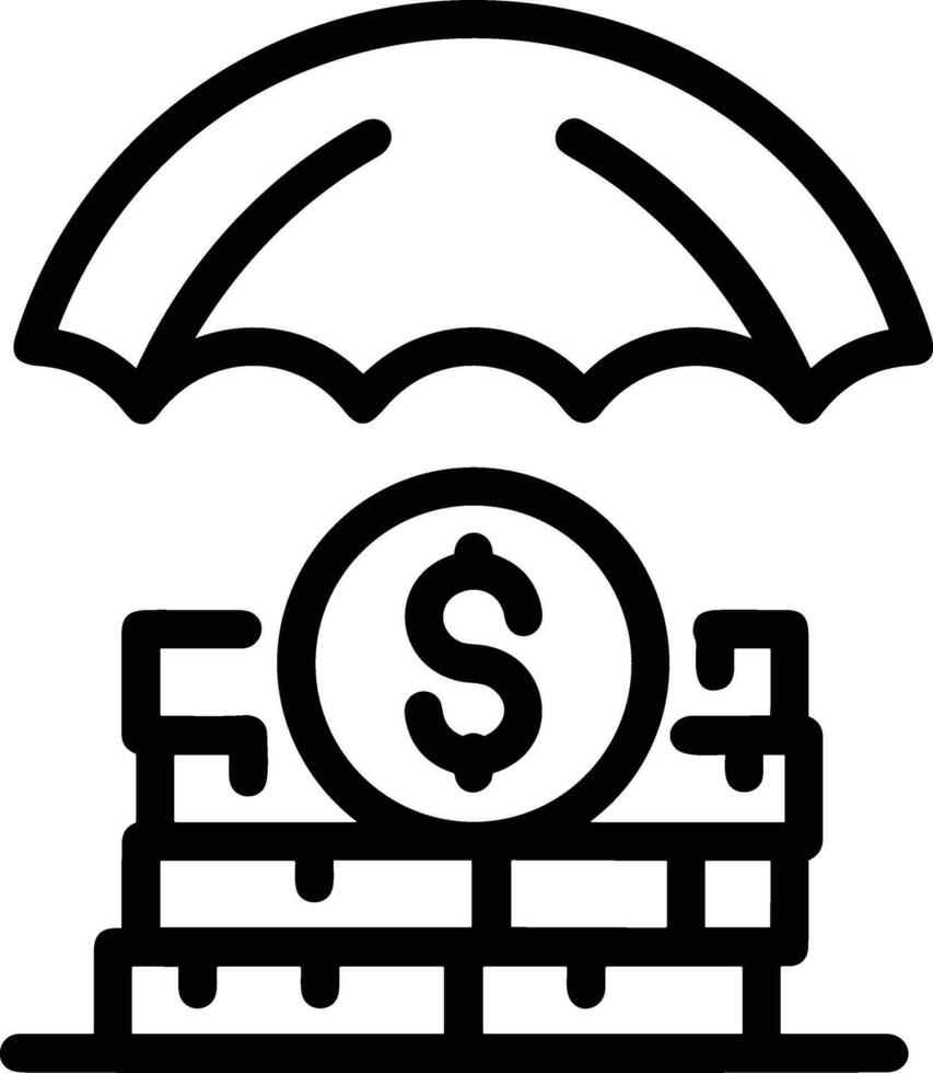 parapluie protection icône symbole vecteur image. illustration de le sécurité protéger parapluie Sécurité conception image