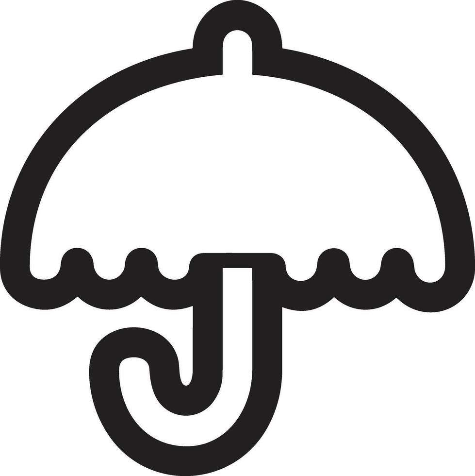 parapluie protection icône symbole vecteur image. illustration de le sécurité protéger parapluie Sécurité conception image