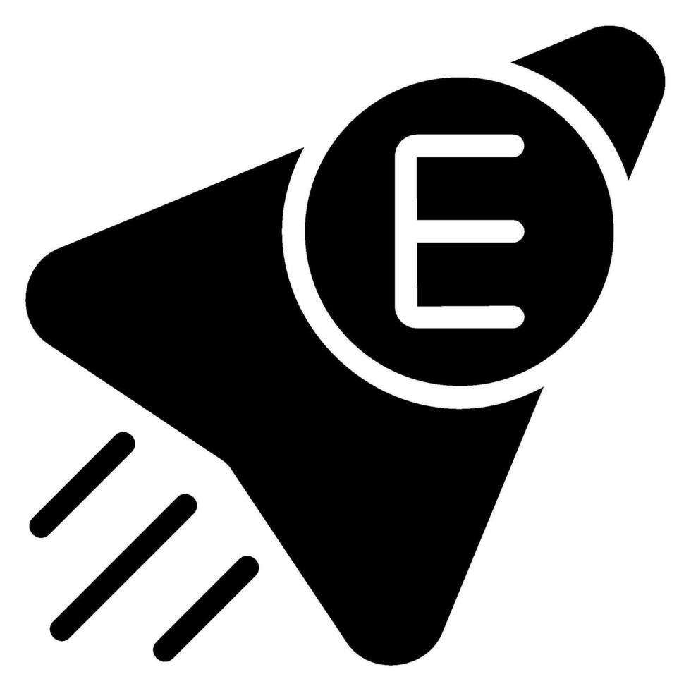 Lilangeni glyphe icône vecteur