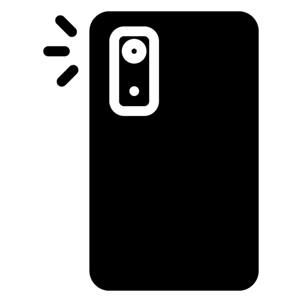icône de glyphe de flash de caméra vecteur