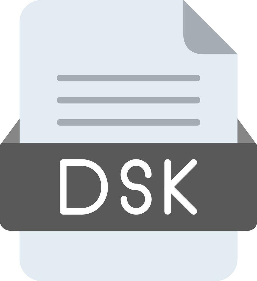 dsk fichier format ligne icône vecteur