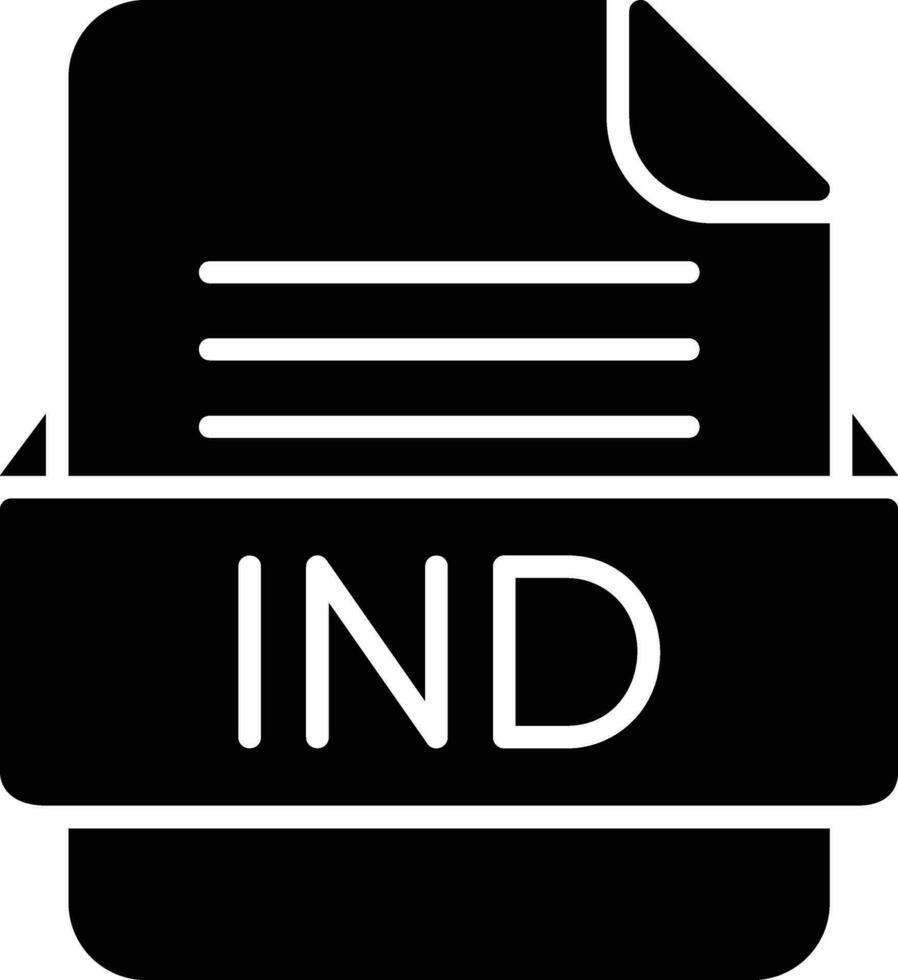 Indiana fichier format ligne icône vecteur