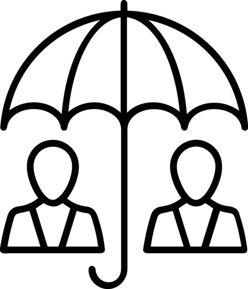 parapluie protection icône symbole vecteur image. illustration de le sécurité protéger parapluie Sécurité conception image