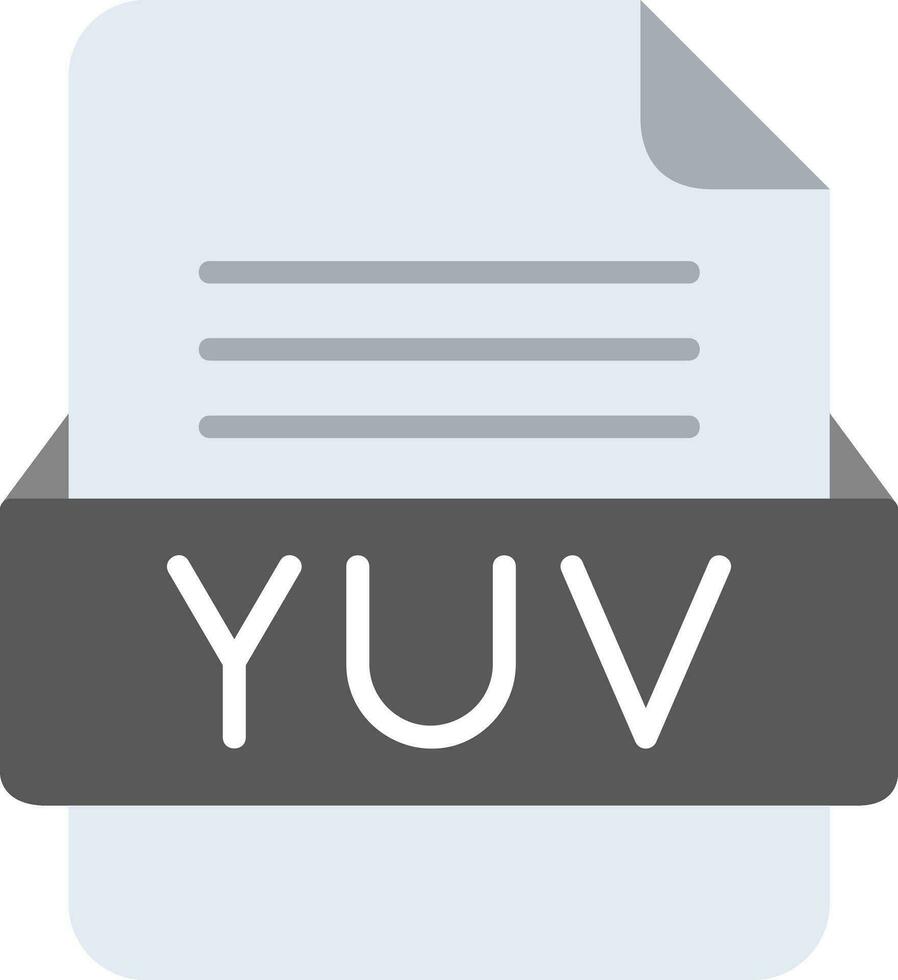 yuv fichier format ligne icône vecteur