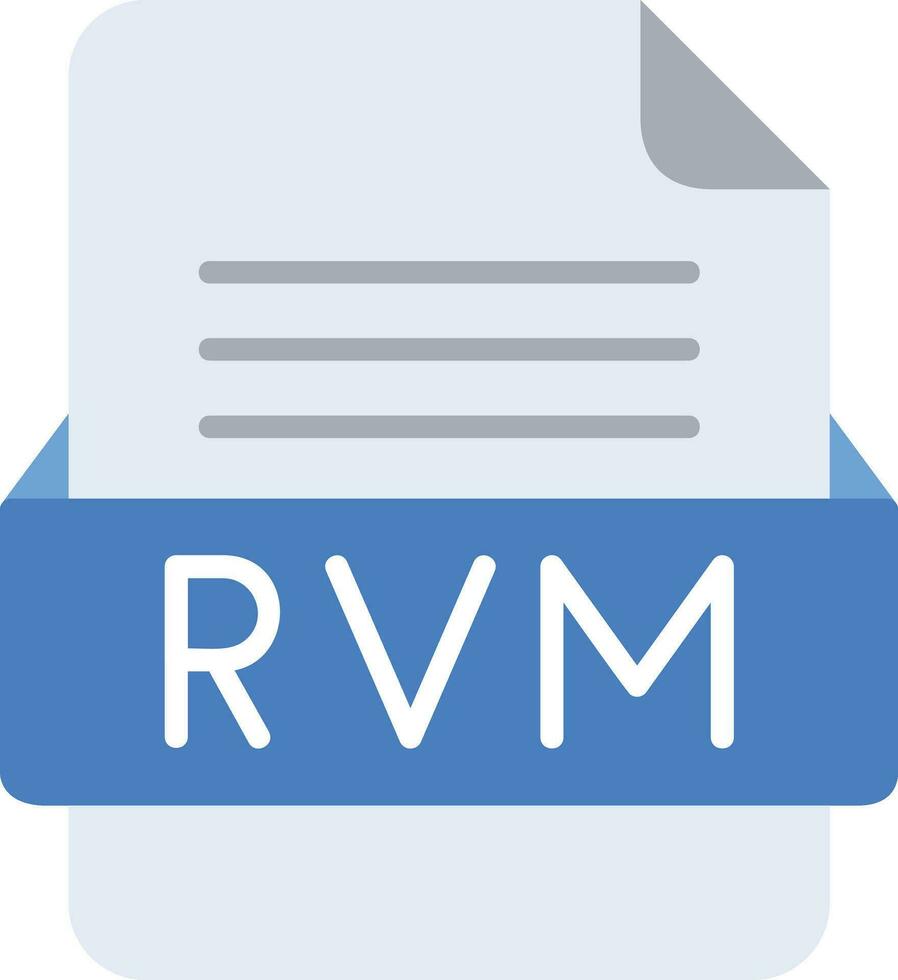 RVM fichier format ligne icône vecteur