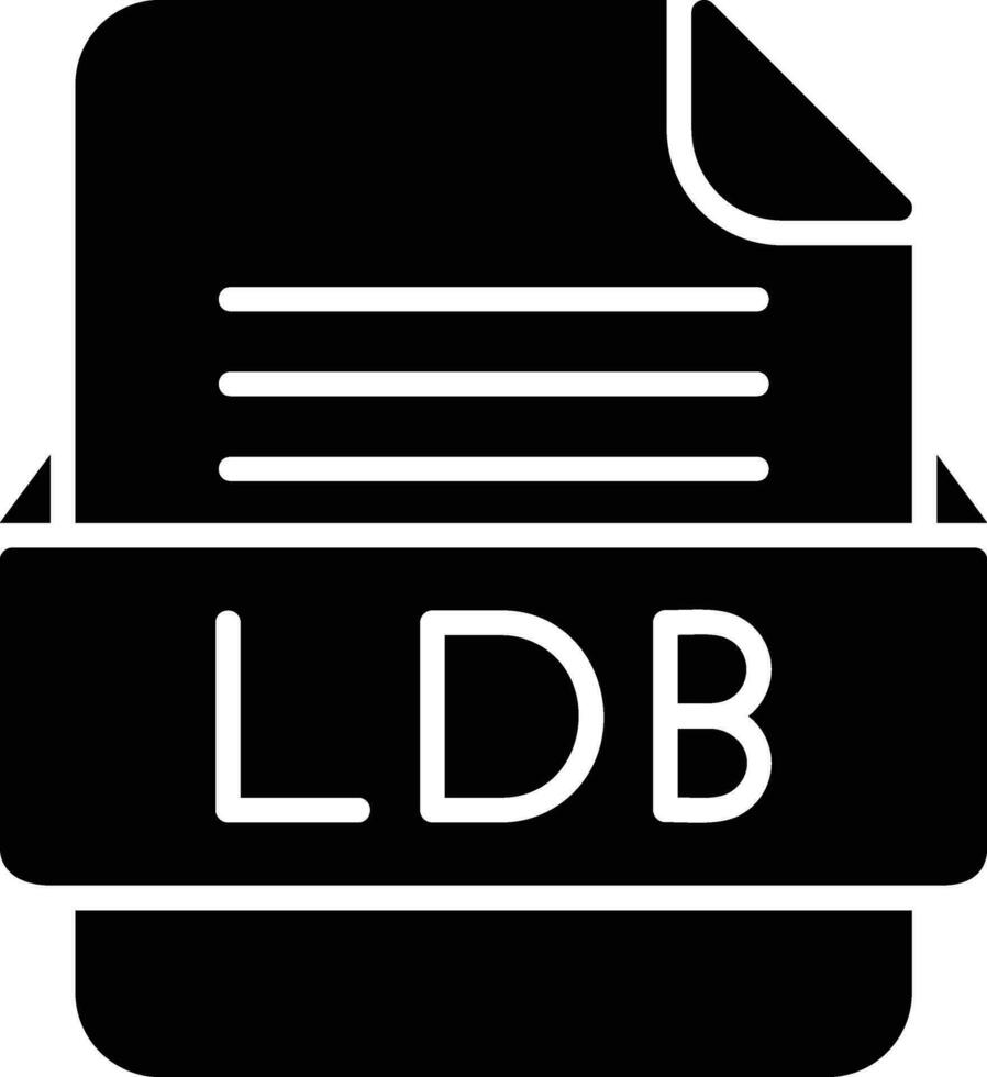 ldb fichier format ligne icône vecteur