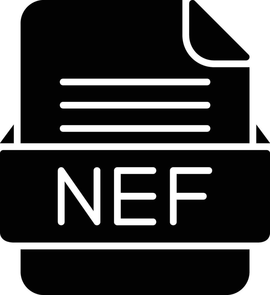 nef fichier format ligne icône vecteur