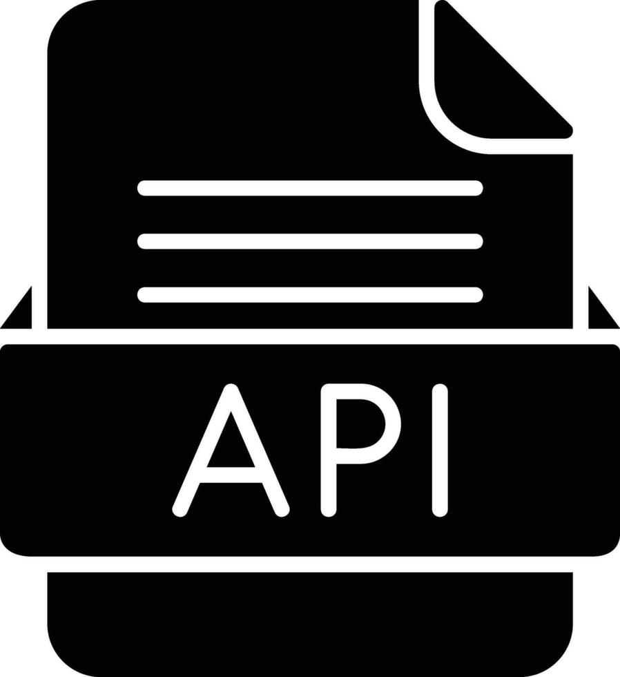 api fichier format ligne icône vecteur