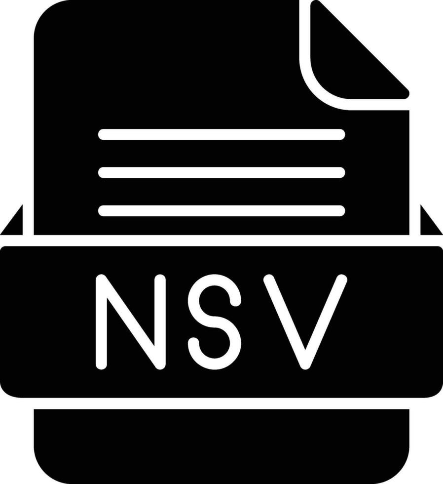 nsv fichier format ligne icône vecteur