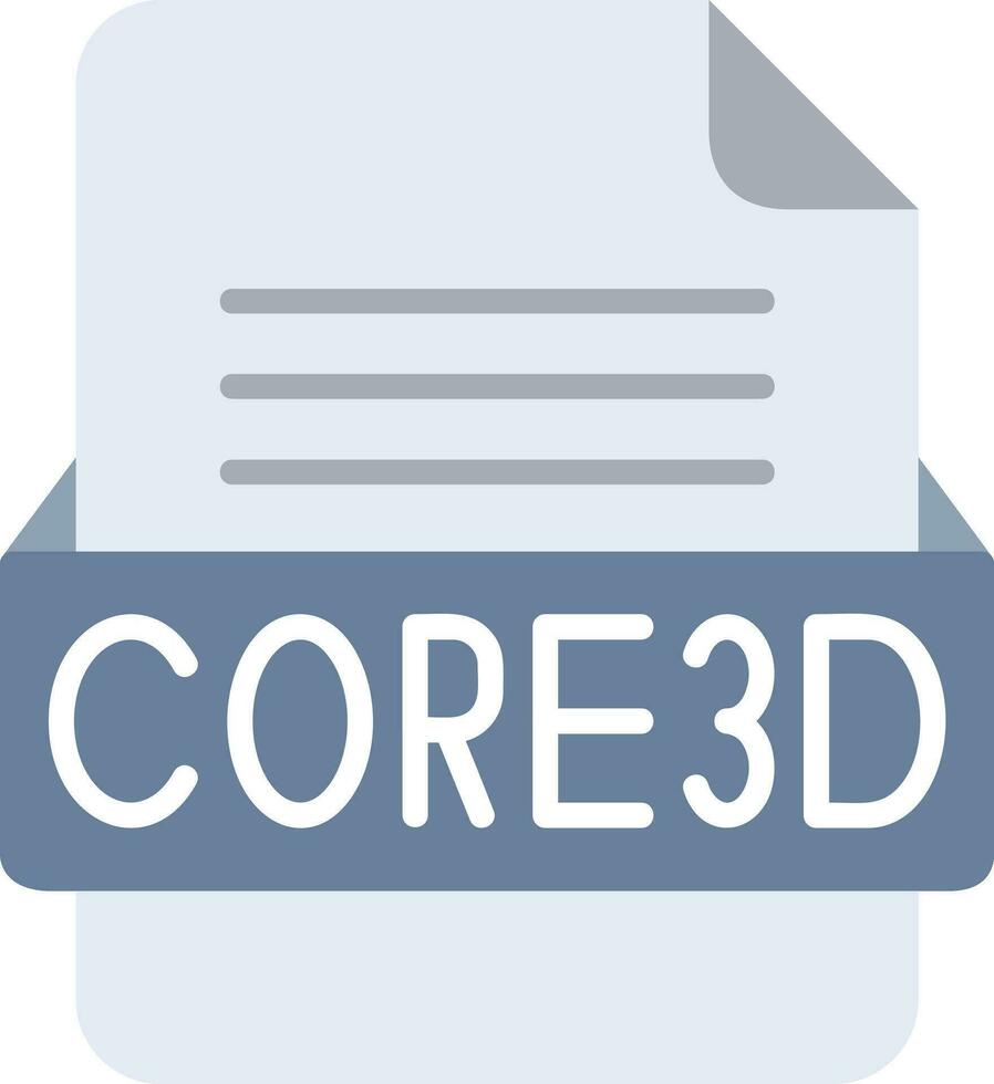 core3d fichier format ligne icône vecteur